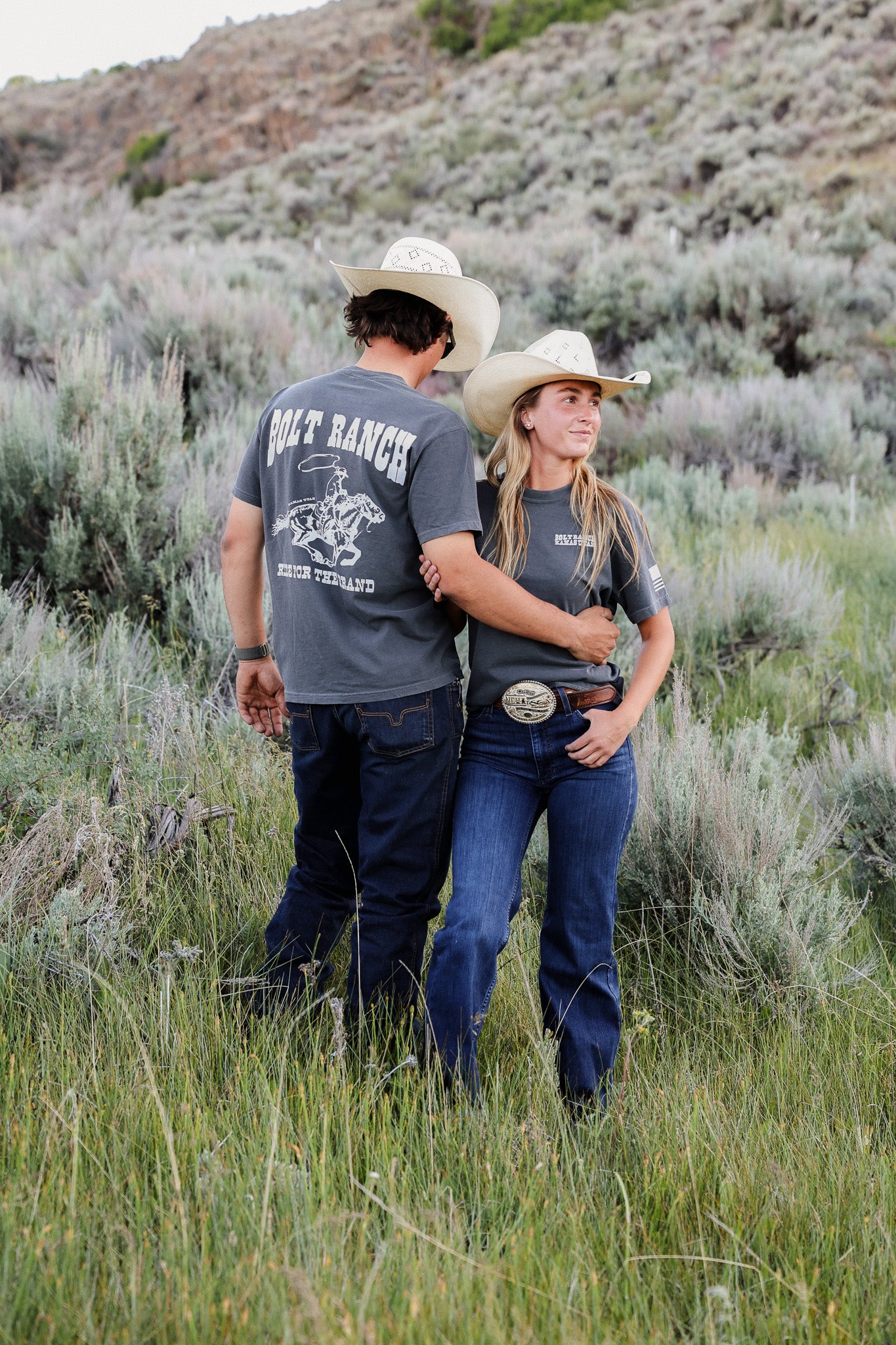 Bolt Ranch Ride for the Brand Tee Shirt mens womens unisex gray western style rodeo cowboy t shirt Boltranchstore.com Free Shipping