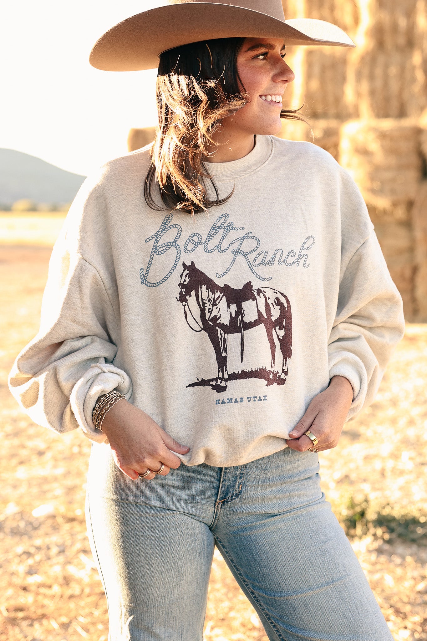 Bolt Ranch Western Way Crewneck free shipping Boltranchstore.com 
