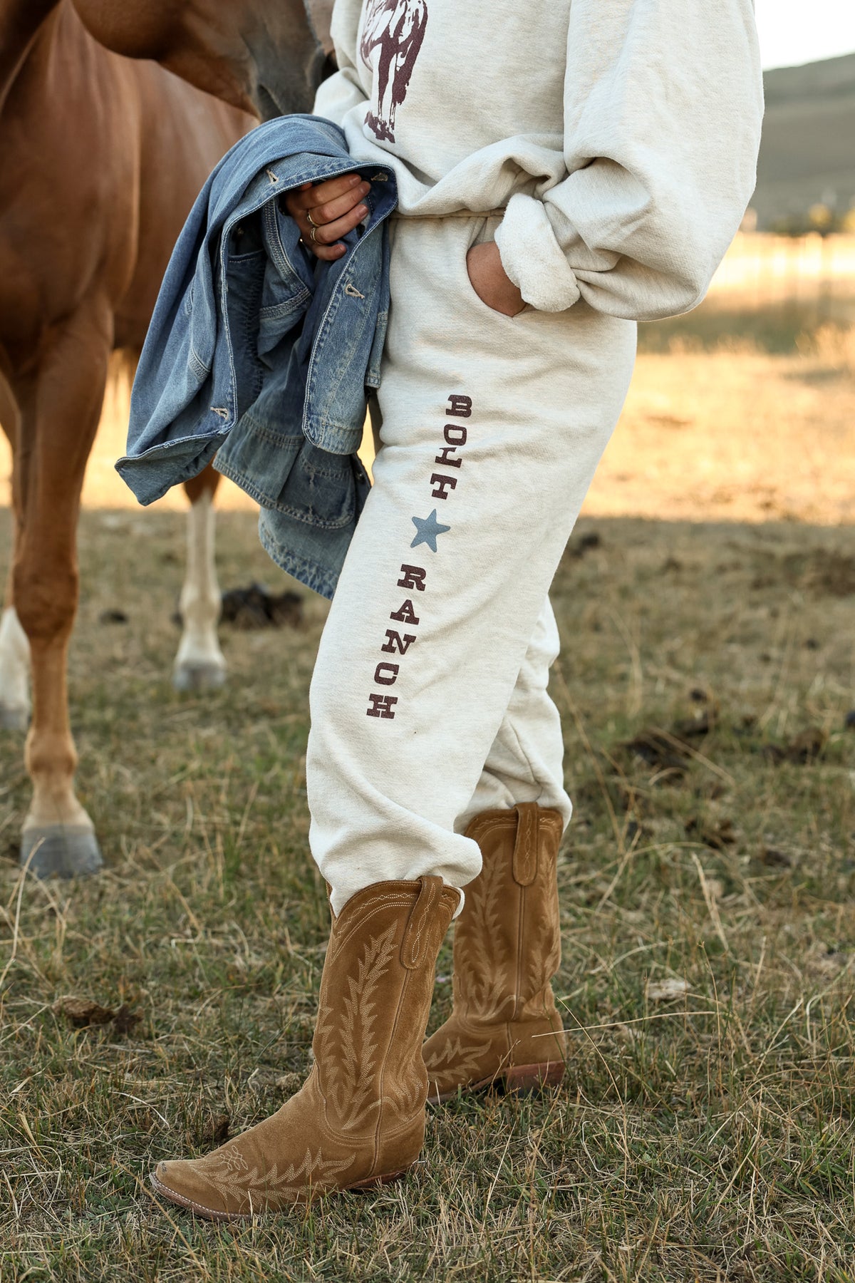 Bolt Ranch Western Way Sweatpants womens loungewear Boltranchstore.com merch free shipping fall 2025 