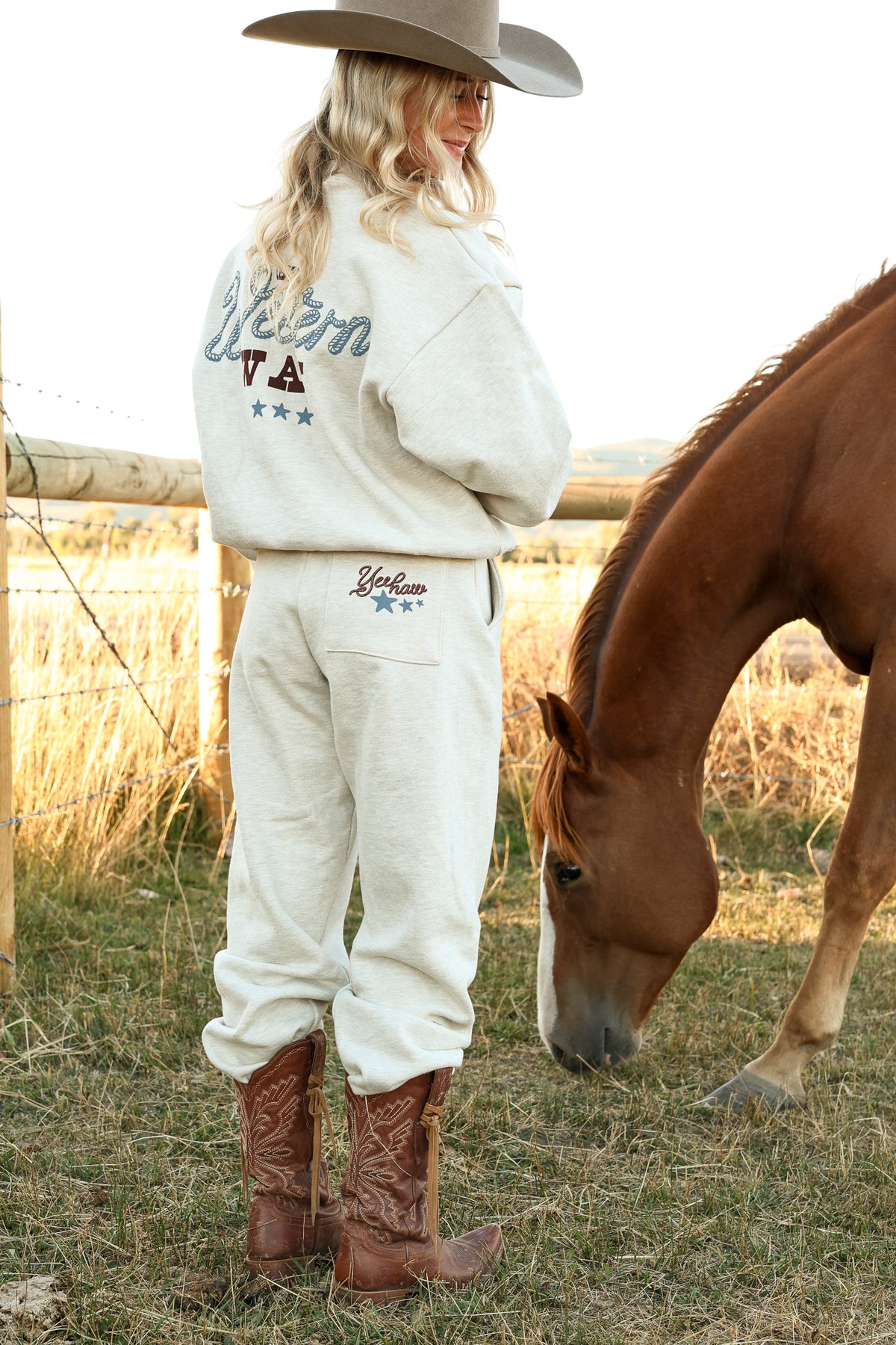 Bolt Ranch Western Way Sweatpants yee haw western cowgirl fashion clothing sweats boltranchstore.com new arrival fall 2025 gift