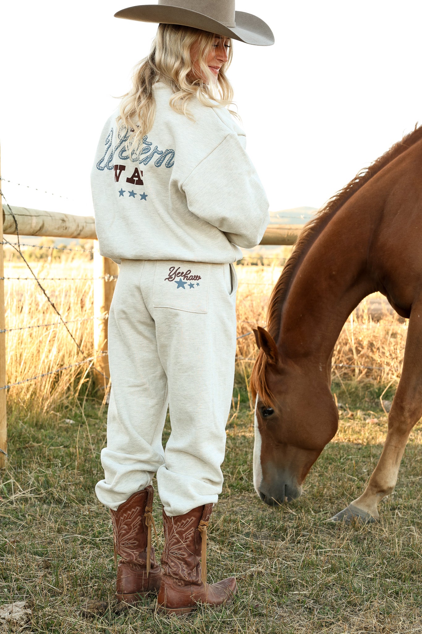 Bolt Ranch Western Way Sweatpants yee haw western cowgirl fashion clothing sweats boltranchstore.com new arrival fall 2025 gift