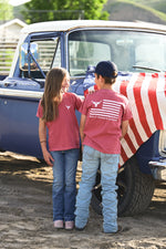 Bolt Ranch Youth Freedom Flag T Shirt a perfect shirt for your kid at boltranchstore.com