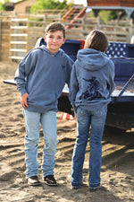 Bolt Ranch Youth Rider Hoodie kids blue western sweatshirt free shipping Boltranchstore.com