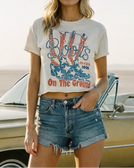 Boots on the Ground 4th of July Austin bash Cropped T- shirt a perfect fourth of july shirt cropped top at boltranchstore.com