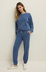 Boyfriend Knit Denim Sweatshirt buy at boltranchstore.com 