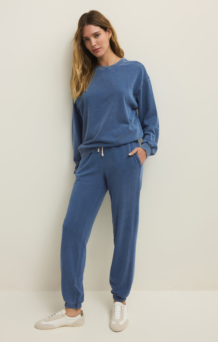 Boyfriend Knit Denim Sweatshirt buy at boltranchstore.com 