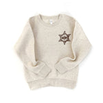Boys Sheriff Sweatshirt buy at boltranchstore.com little boy cowboy toddler youth cream crewneck fun popular free shipping gift