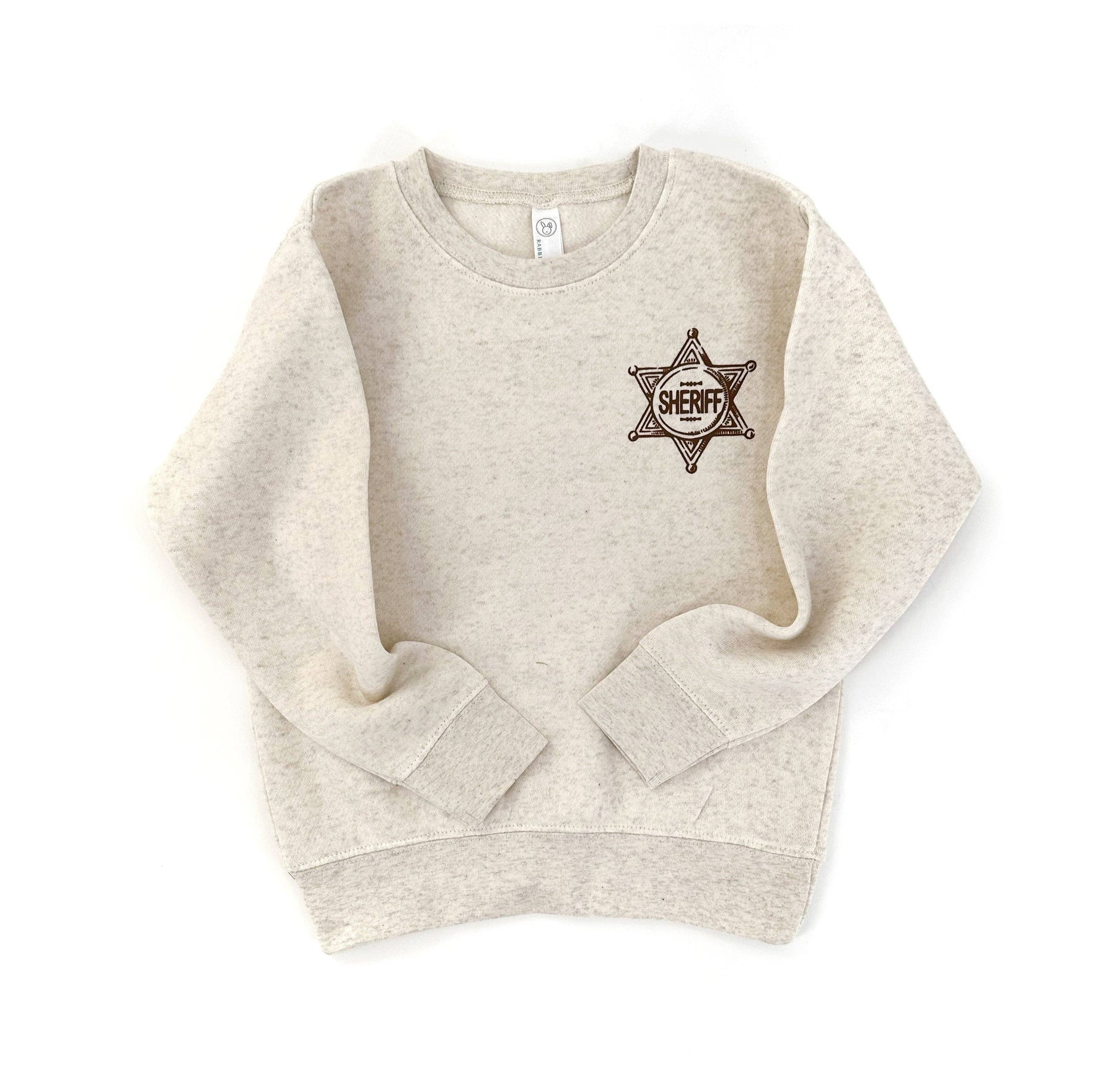 Boys Sheriff Sweatshirt buy at boltranchstore.com little boy cowboy toddler youth cream crewneck fun popular free shipping gift