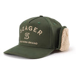 Seager Branded Flapjack Army army green cotton poly mens ear flap cap western clothing Utah SKU MHH26BRANDFLAPGRN