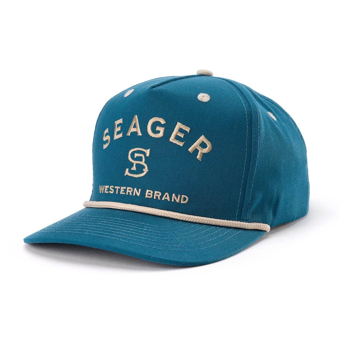 Seager Branded Snapback Navy navy cotton poly mens snapback cap western clothing Utah SKU MHH26BRANDNVY