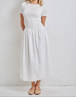 Brenda Smocked Midi Dress find atboltranchstore.com free shipping