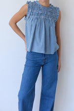 Bridget Gingham Ruffle Blouse perfect womens wear for the sun
