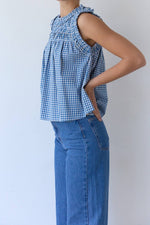 Bridget Gingham Ruffle Blouse side 