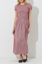 Bridgette Gingham Smocked Midi Dress