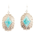 Bronco Blue Turquoise Sterling Silver Earrings buy at boltranchstore.com