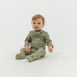 Burlebo Baby Zip Up flying ducks western green boys pajamas Burlebo at Boltranchstore.com free shipping