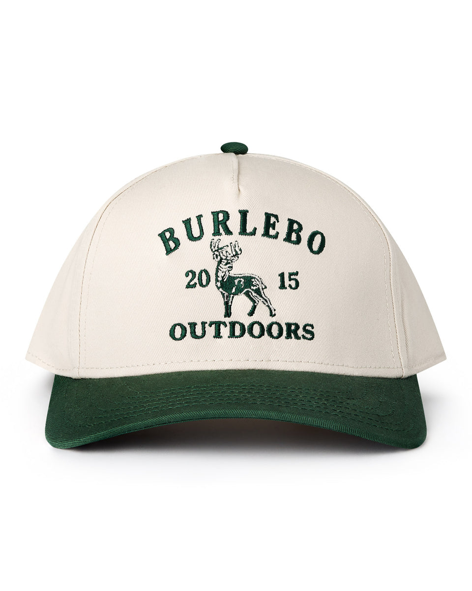 Burlebo Vintage Whitetail Deer Cap a 5 panel snap back cap perfect at boltranchstore.com