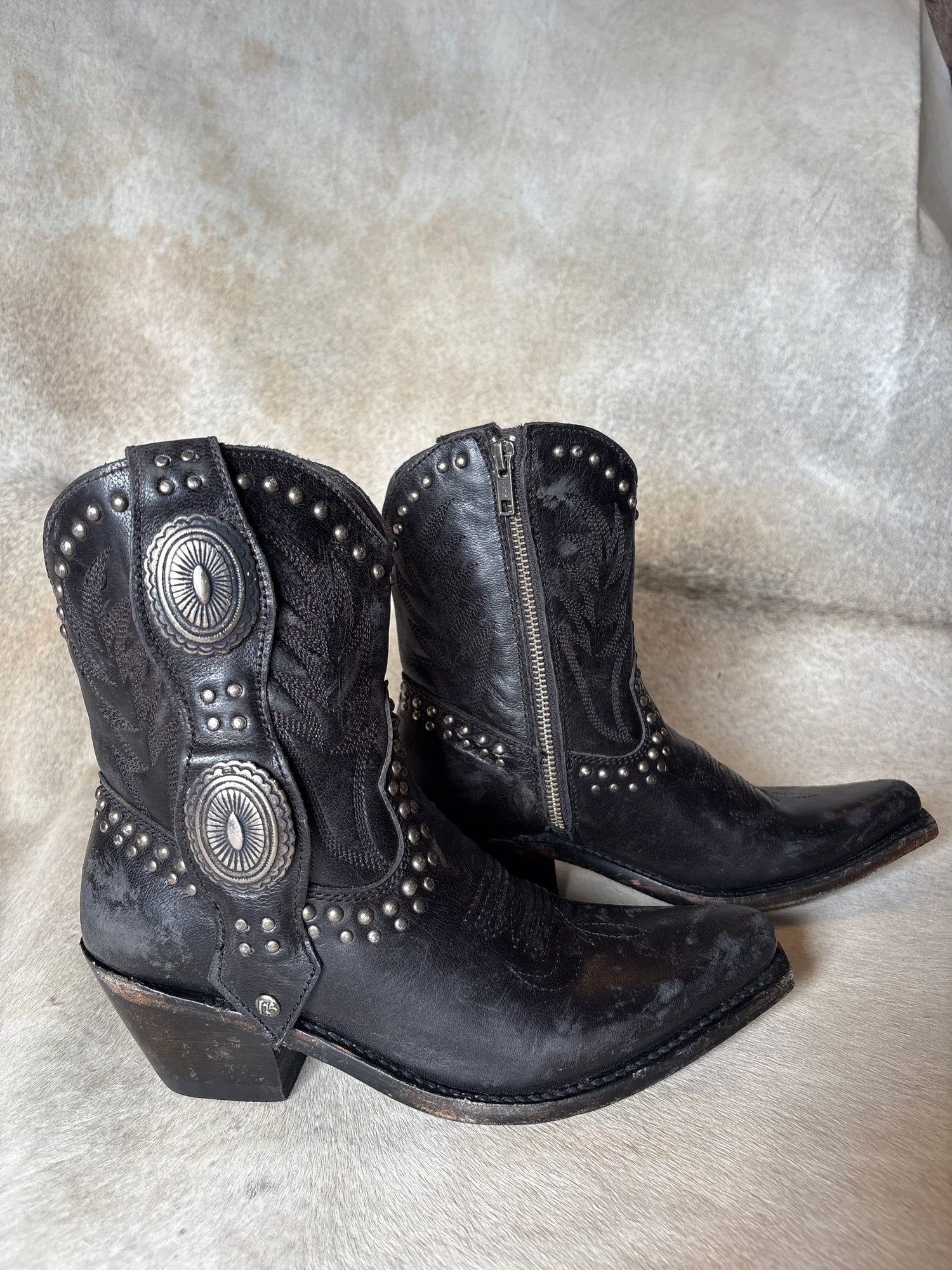 Liberty Black Womens Shirley Boot black studded boots rodeo boot fashion boot free shipping at boltranchstore.com