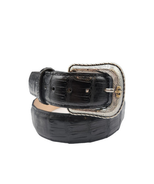 Stetson Caiman Leather Black Belt