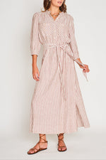 DRA Cassie Dress in Sedona Stripe womens dress midi length dress with tie. buy now free shipping at Bolt Ranch Store Utah