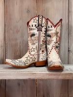 Double D Womens We the Worn Boot Old Gringo western fashion cowboy cowgirl boot summer americana Boltranchstore.com Free Shipping CRACKLE TAUPE