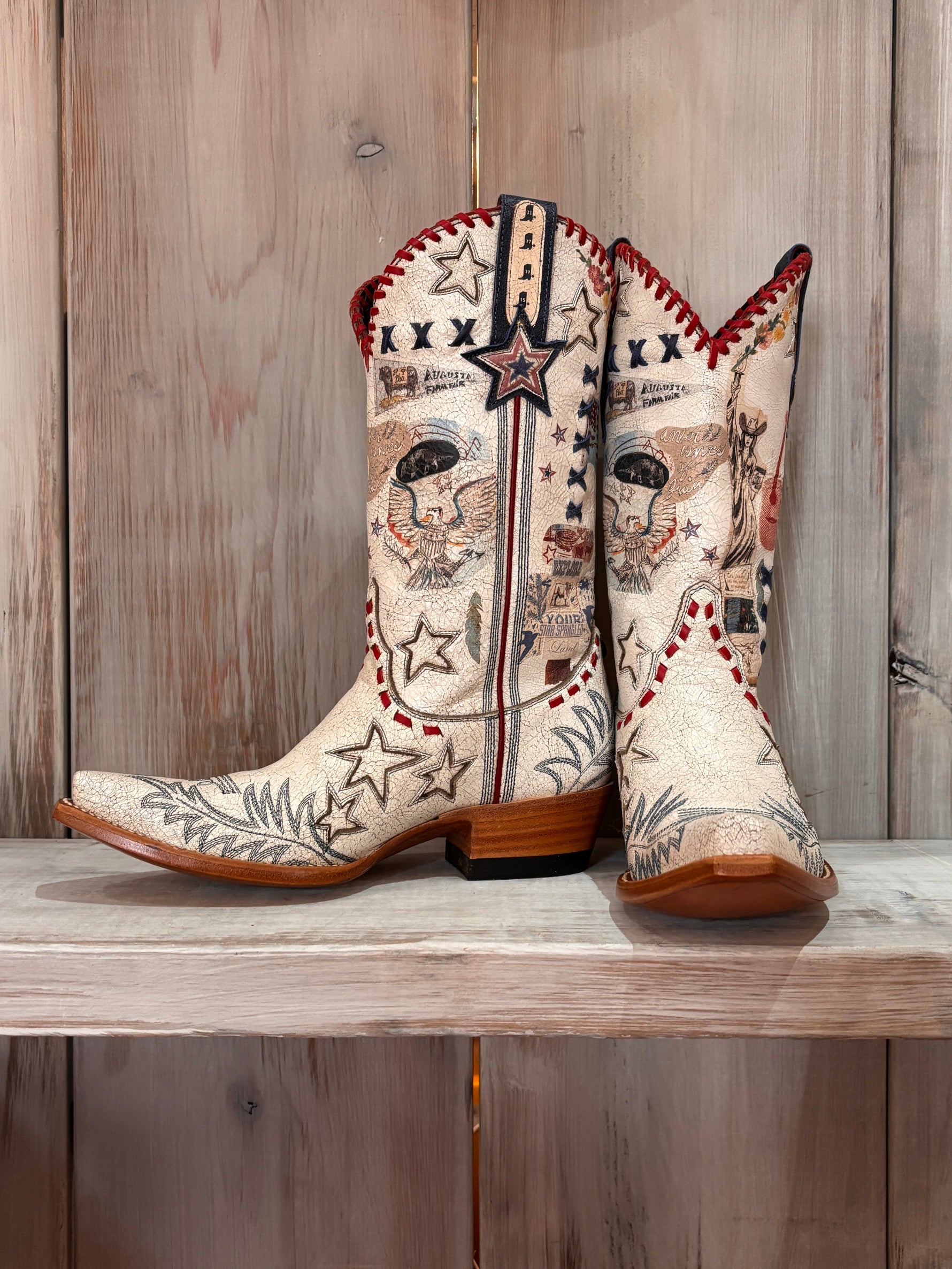 Double D Womens We the Worn Boot Old Gringo western fashion cowboy cowgirl boot summer americana Boltranchstore.com Free Shipping CRACKLE TAUPE