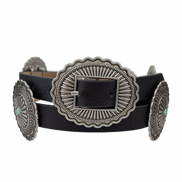 Western Concho Belt with Stones