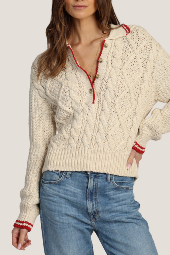 Dylan Womens Charlotte Cable Sweater