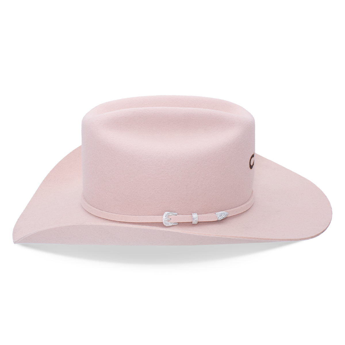 Charlie 1 Horse The Cowgirl Hat Light Pink cattleman crown with a three and three quarter inch brim womens western clothing