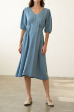 Calista Chambray Dress womens denim midi dress free shipping buy now at Boltranchstore.com
