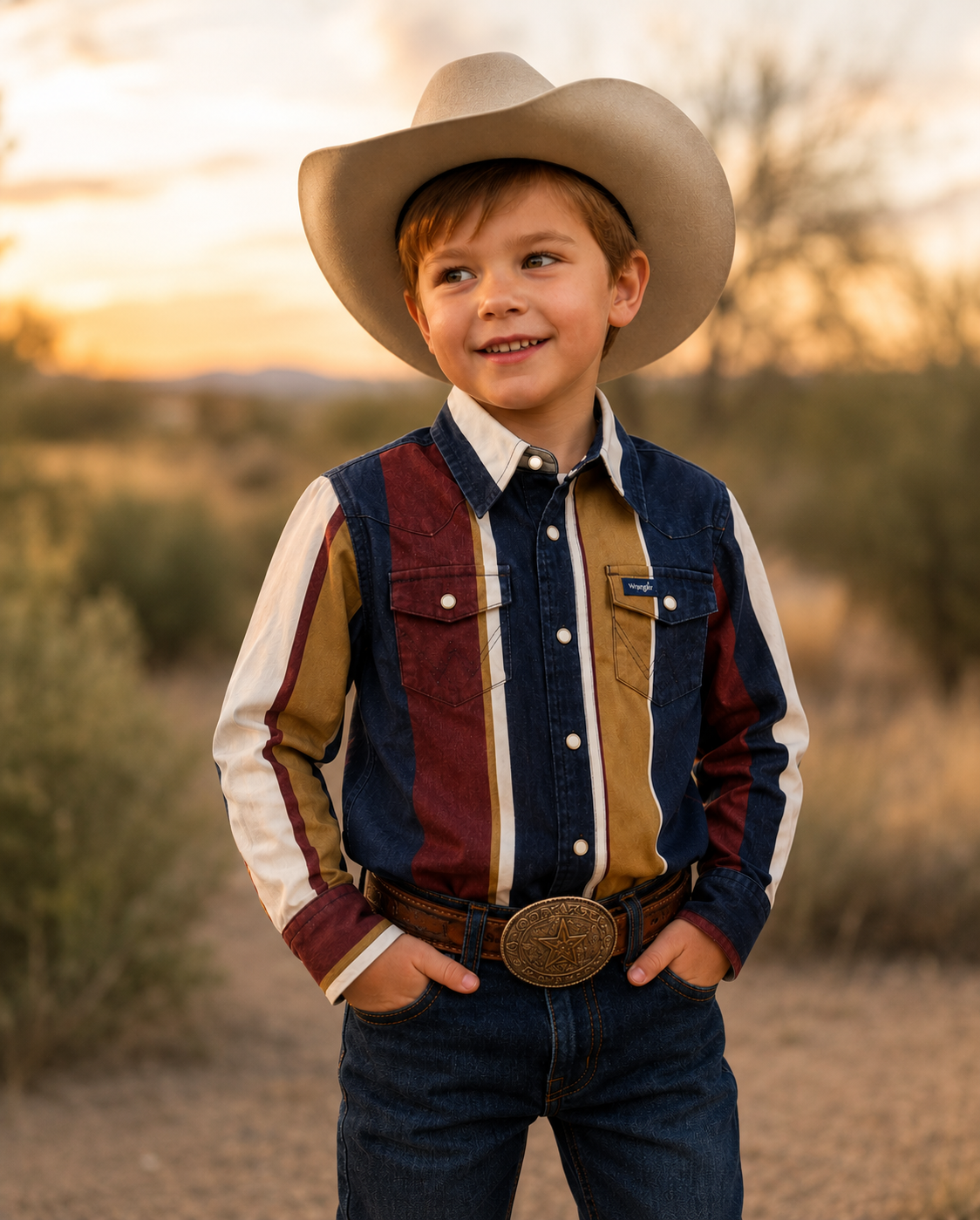 Wrangler Boy Vintage Brush Long Sleeve