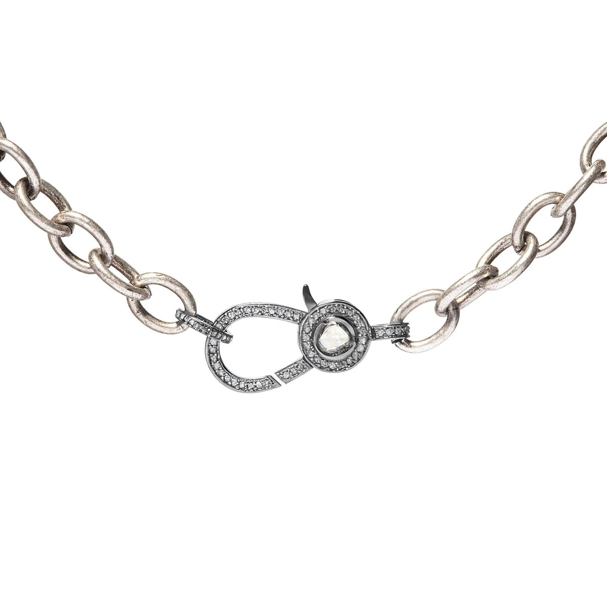 Makhala Cable Chunky Matte Oxidized Diamond Closure free shipping at boltranchstore.com