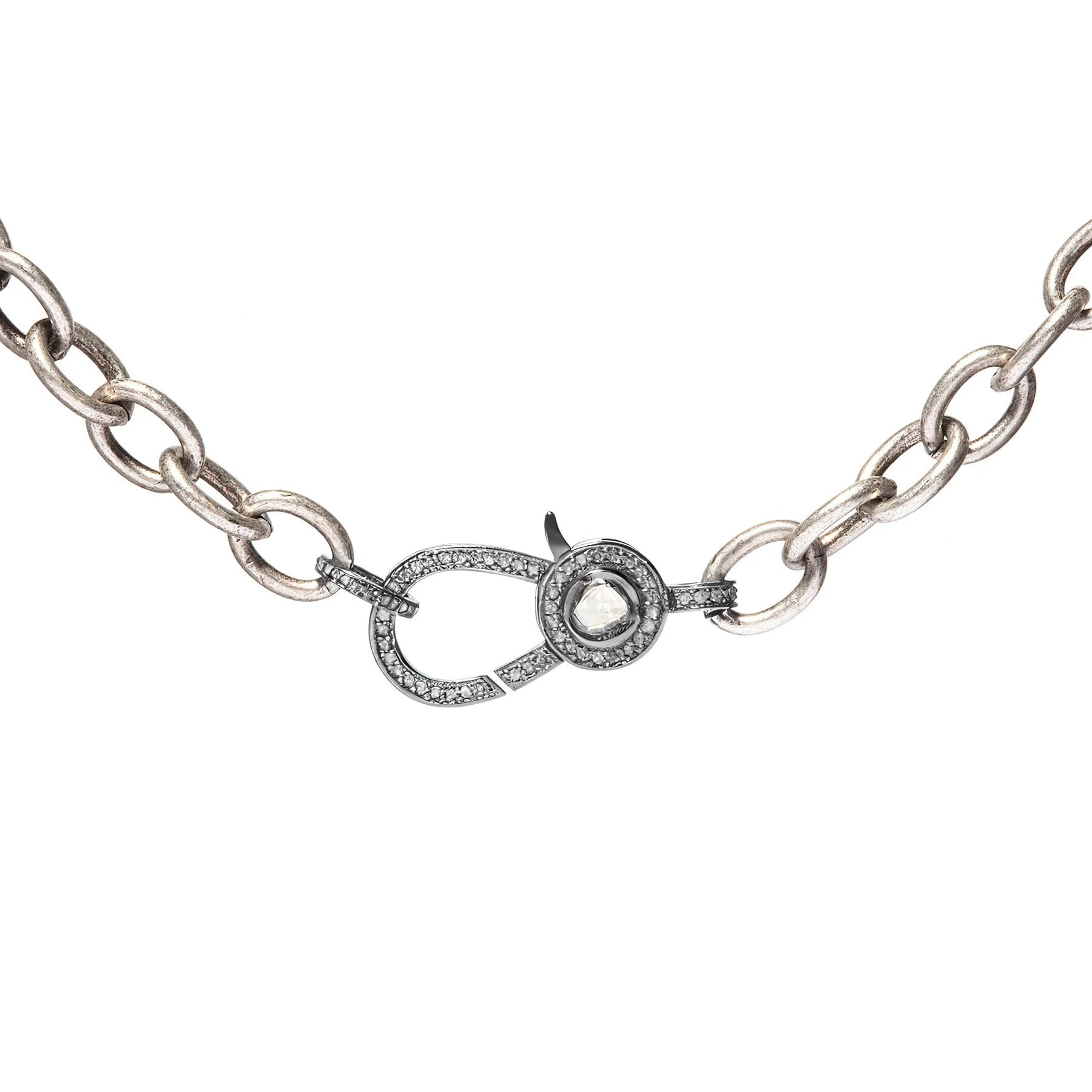 Makhala Cable Chunky Matte Oxidized Diamond Closure free shipping at boltranchstore.com