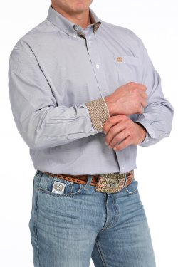 Cinch Mens LS Stripe Shirt