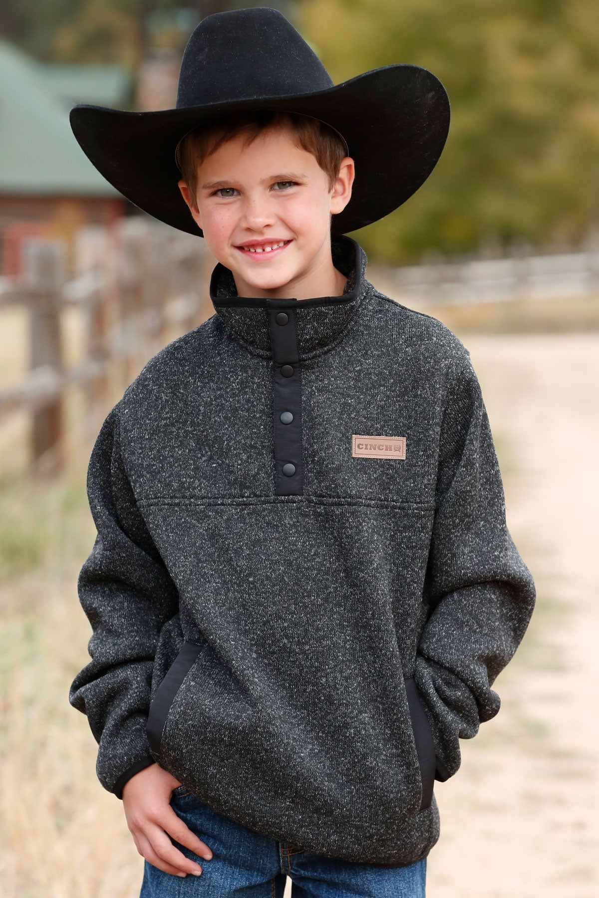 Cinch Boys Fleece Pullover Buy at boltranchstore.com western wear ballerina farms kids