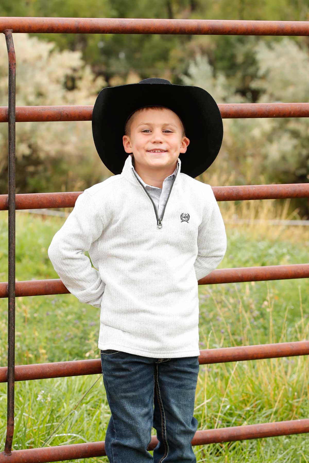 Cinch Boys Qtr Zip Sweater buy at boltranchstore.com western wear kids ballerina farms free shipping