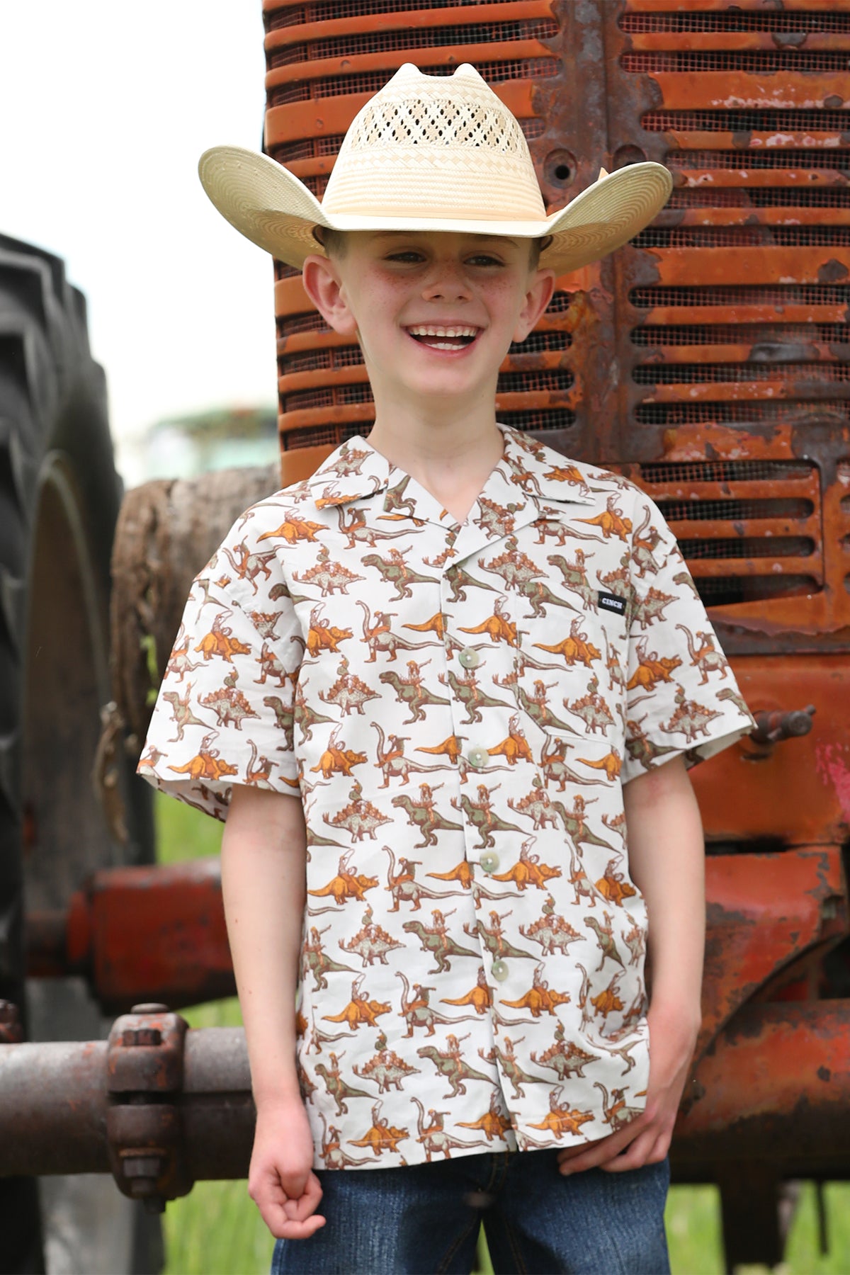 Cinch Boys SS Bronc-A-Sauras Shirt Buy at Boltranchstore.com western wear