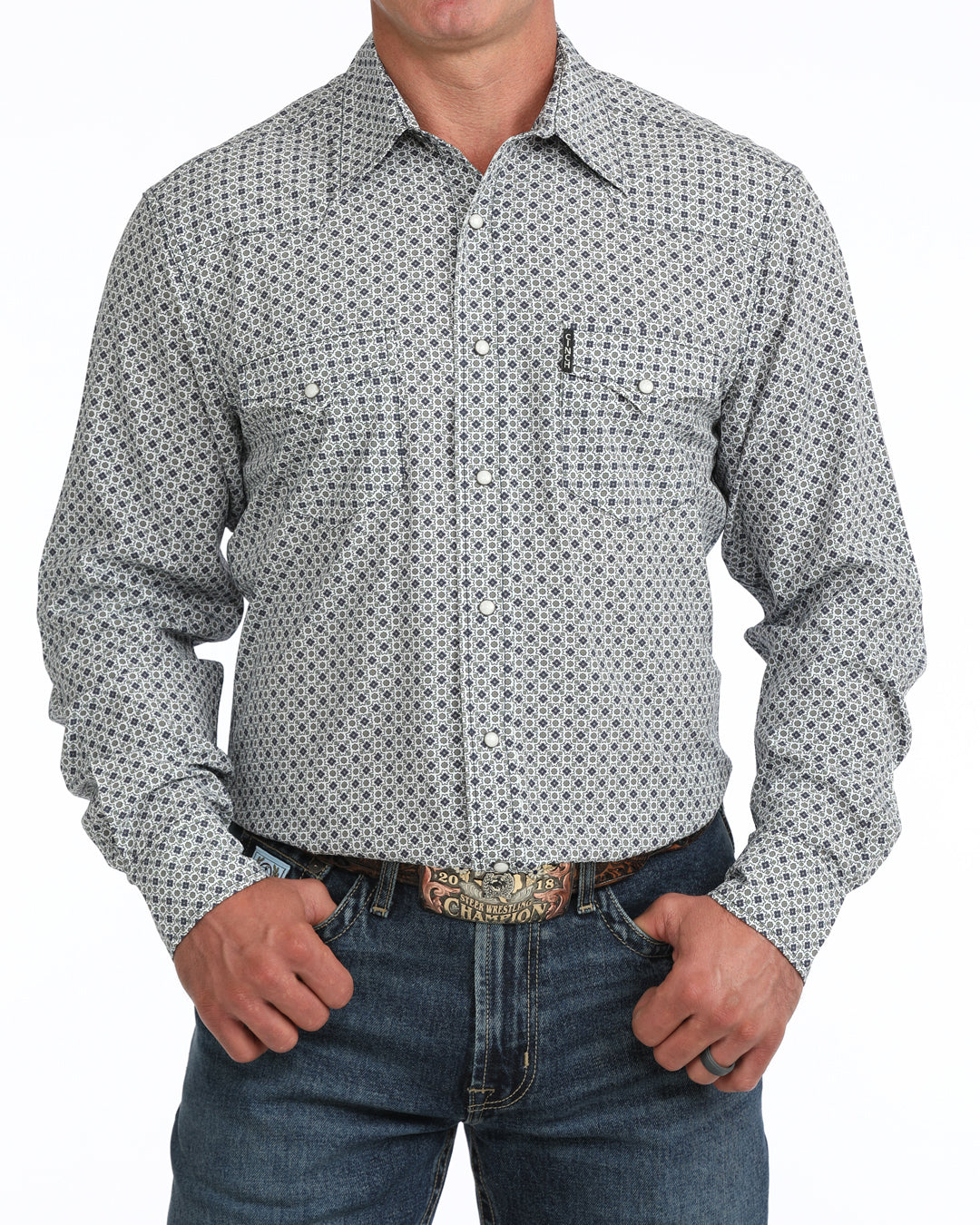 Cinch Mens ArenaFlex Modern Fit Western Shirt MTW1303111 snap front shirt bolt ranch store
