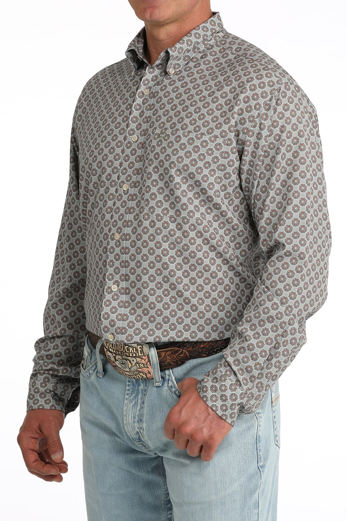 Cinch Mens Arena Flex Medallion Print Shirt shop at boltranchstore.com western wear free shipping long sleeve