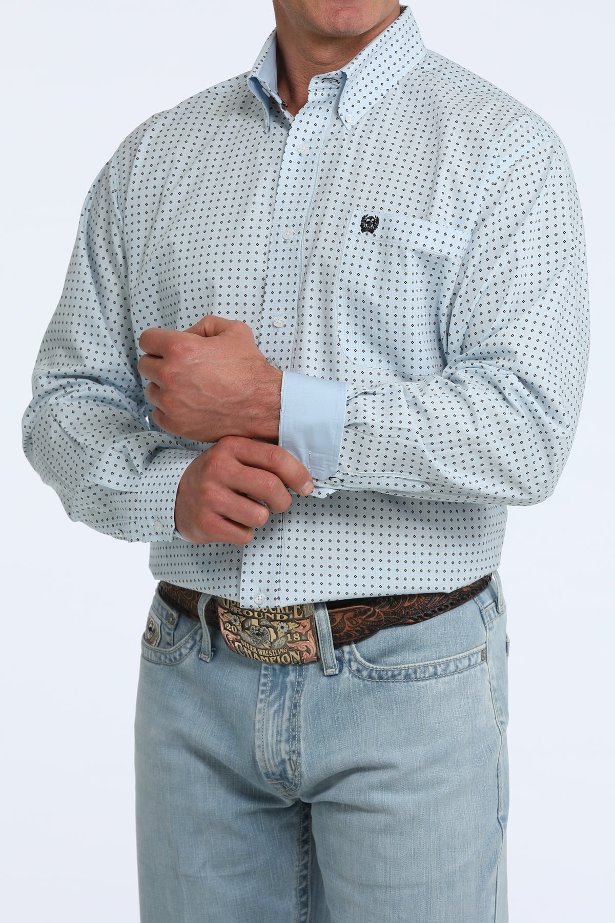 Cinch Mens Diamond Print Arenaflex Shirt shop at boltranchstore.com western wear