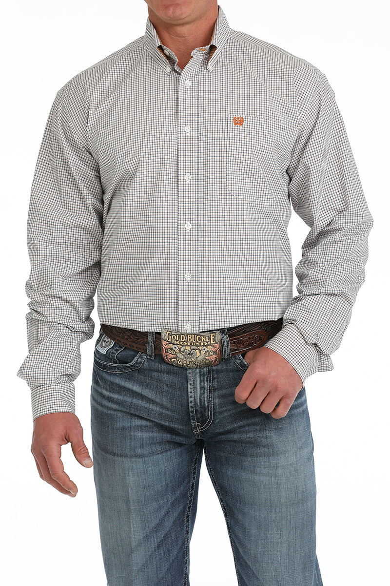 Cinch Mens LS White Plaid Shirt order today at boltranchstore.com
