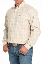 Cinch Mens Long Sleeve Khaki Plaid Buy at Boltranchstore.com