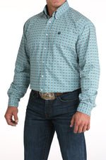 Cinch Mens Long Sleeve Print in Blue Western Shirt Buy at Boltranchstore.com