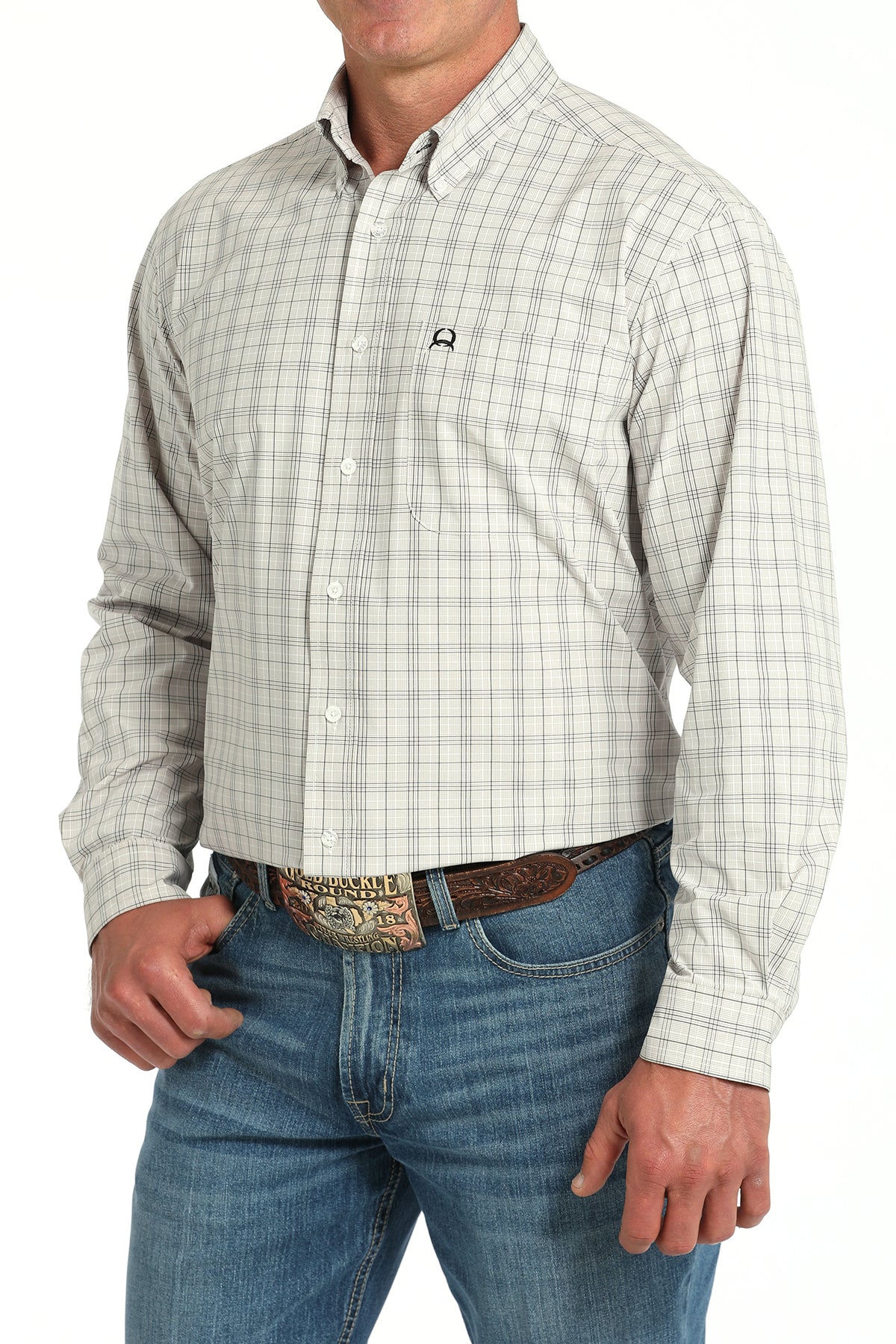 Cinch Mens Plaid Button Down Arenaflex Shirt Buy at Boltranchstore.com
