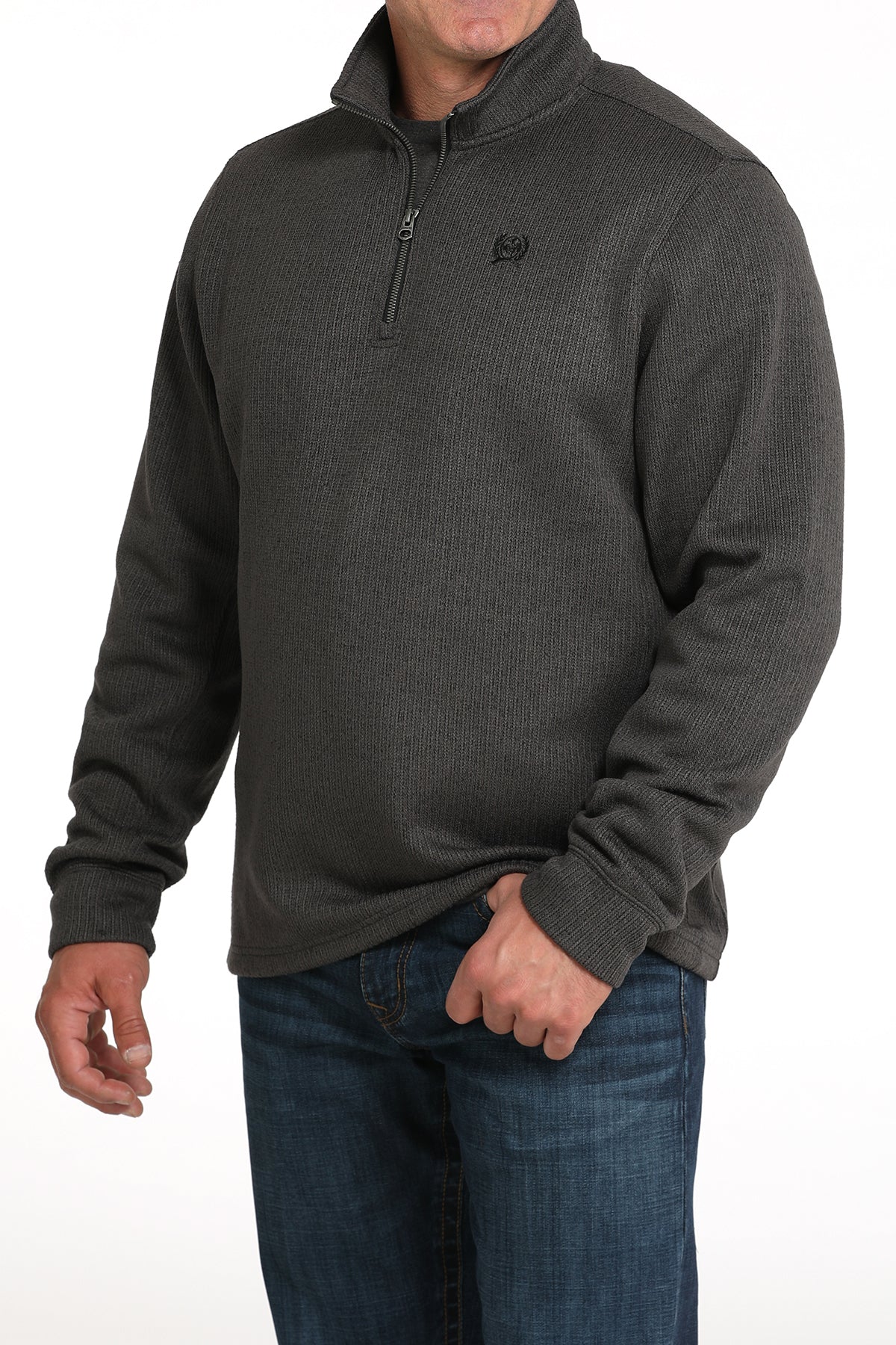 Cinch Mens Qtr Zip in Charcoal buy at boltranchstore.com free shipping western wear