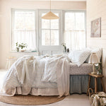 Pig in blanket twin duvet cover coastal blue penbroke stripe linen blend duvet cover UK England free shipping USA blue boys bedding Boltranchstore.com