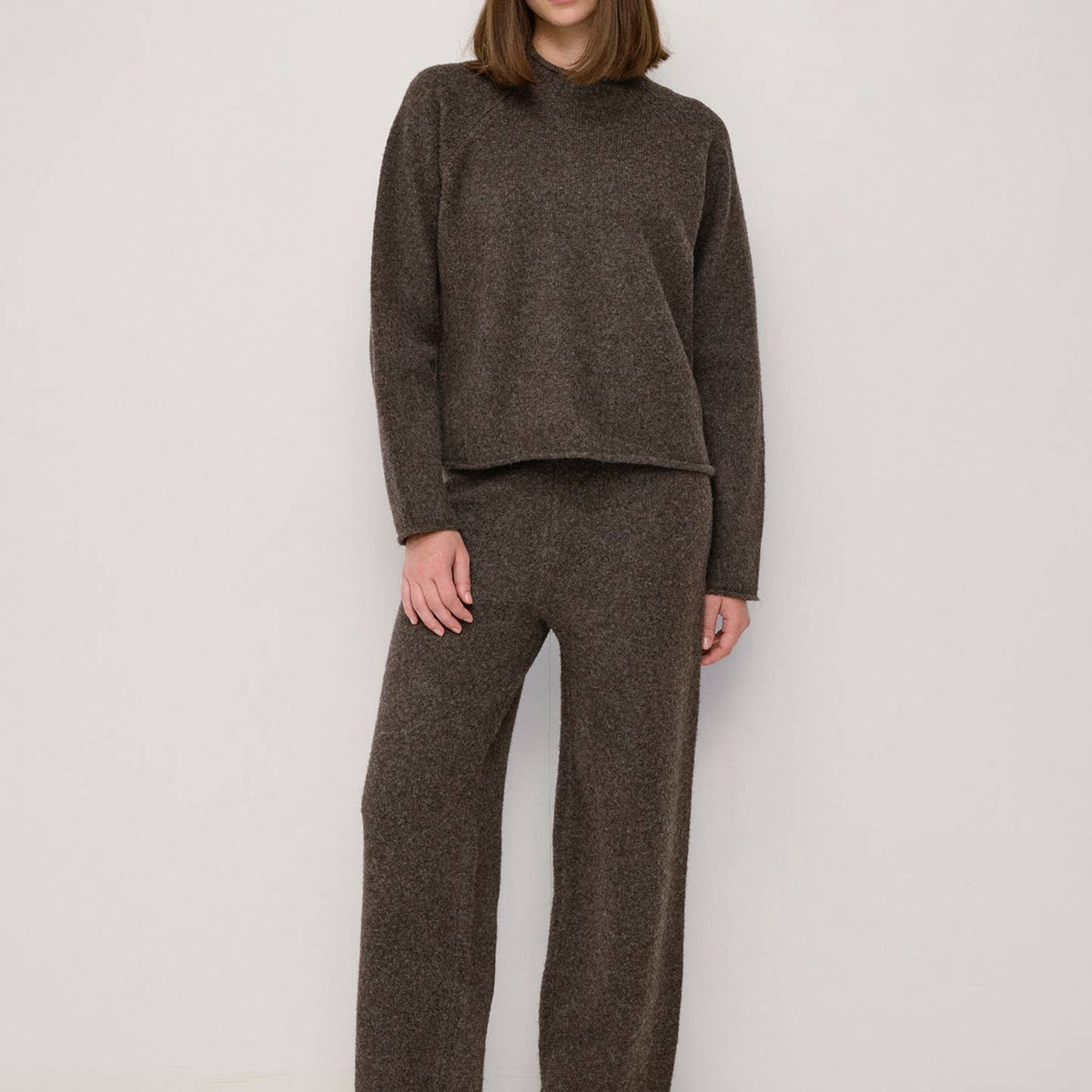 Connie Rolled Neck Raglan Sweater