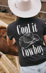 Cool It Tourist Tee - Black Sand diamond cross ranch western cowgirl