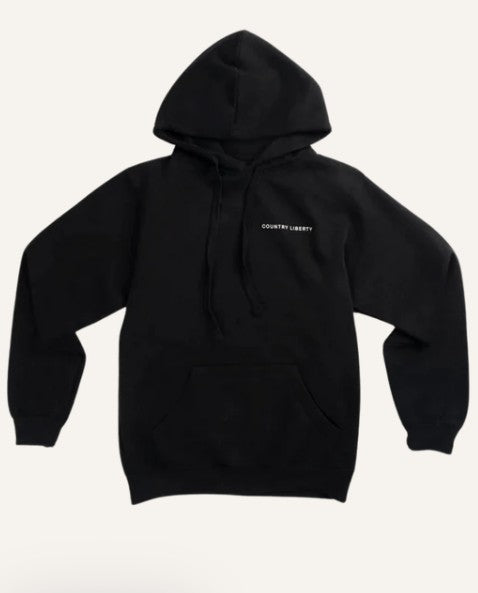 Country Liberty Black Bear Hoodie