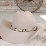 Cowhide Hat Band with Silver Buckle find at boltranchstorte.com